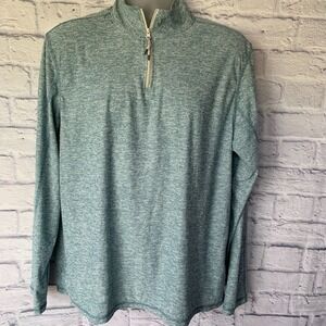 Tallwoods Mens Large Long Sleeve 1/4 Zip Lightweight Pullover